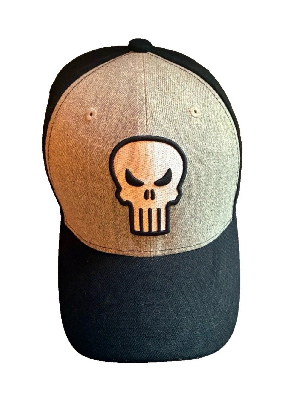 Marvel NWOT Men's Two-Tone “Punisher” Patch Baseball Cap - Black &  Gray